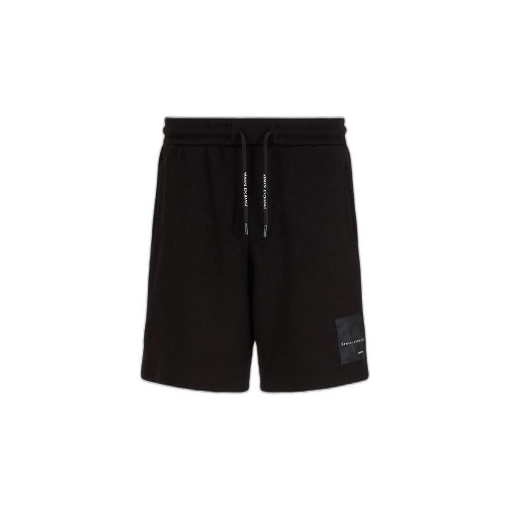 Armani Exchange Black Cotton Short Armani Exchange Black