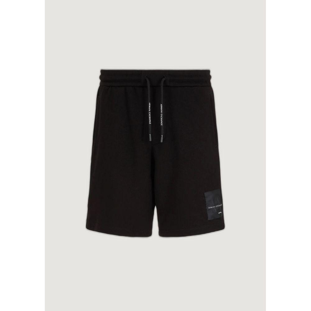 Armani Exchange Black Cotton Short Armani Exchange Lavender