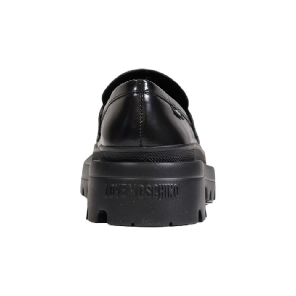 Love Moschino Black Polyethylene Flat Shoe Love Moschino Dark Slate Gray