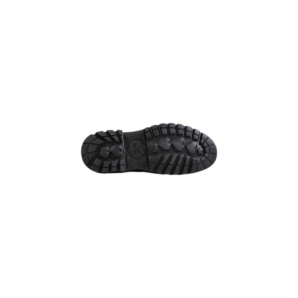 Love Moschino Black Polyethylene Flat Shoe Love Moschino Dark Slate Gray