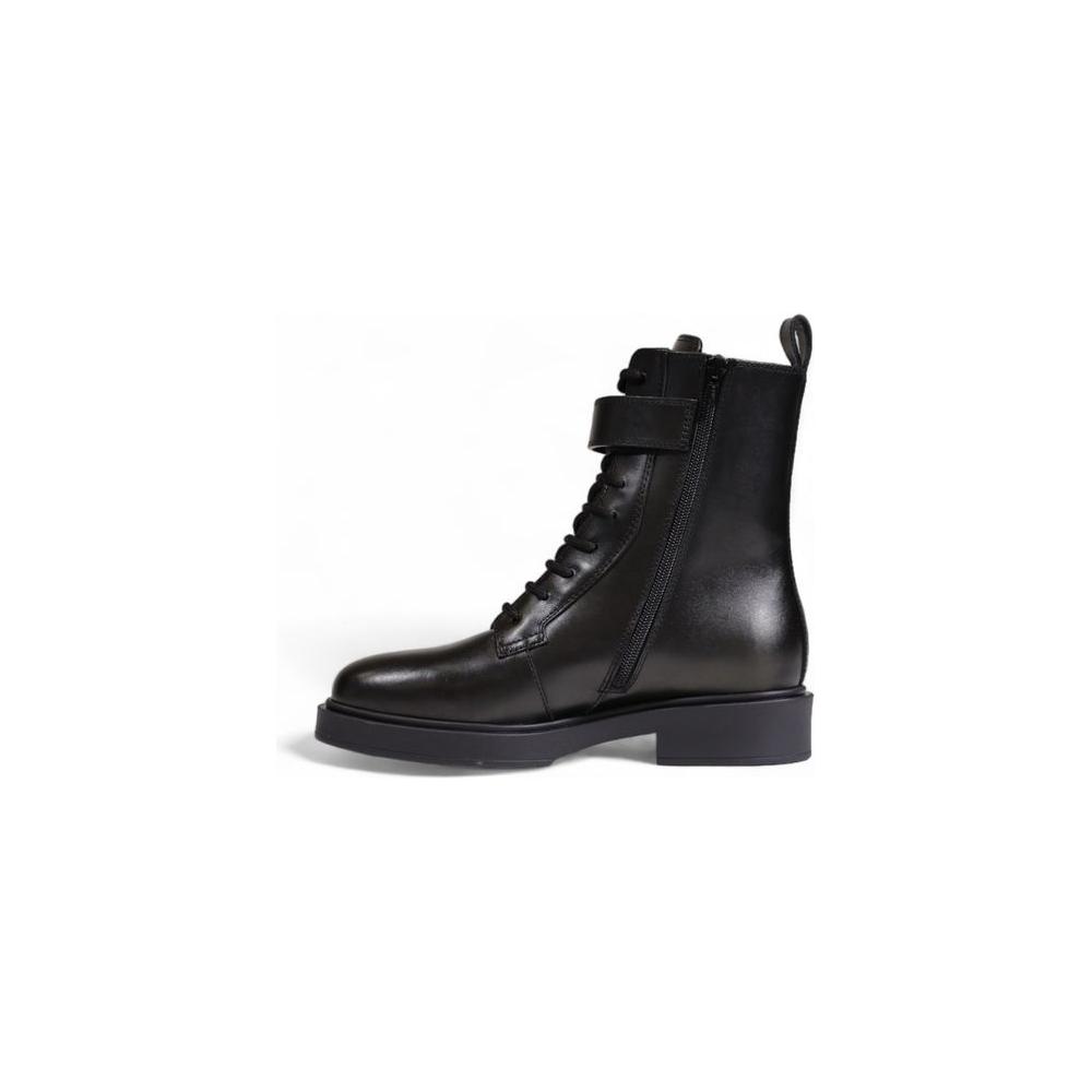 Furla Black Leather Boot Furla Dark Slate Gray