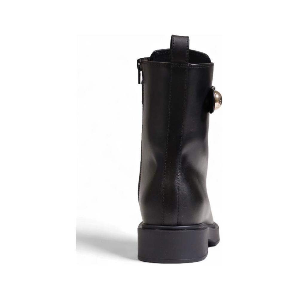 Furla Black Leather Boot Furla Dark Slate Gray