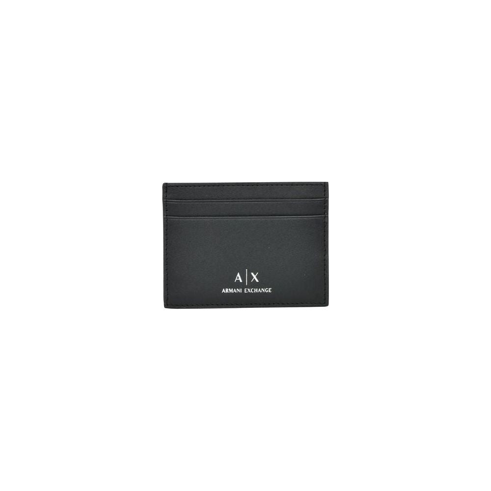 Armani Exchange Black Leather Wallet Armani Exchange Dark Slate Gray
