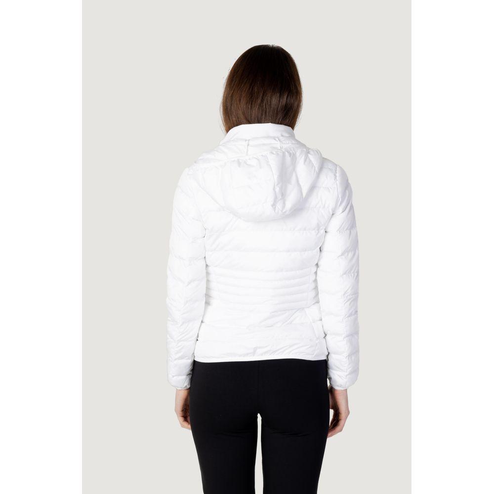 EA7 Emporio Armani White Polyester Jackets & Coat EA7 Emporio Armani Lavender