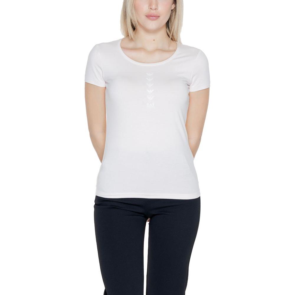 EA7 Emporio Armani Pink Cotton Tops & T-Shirt EA7 Emporio Armani Black
