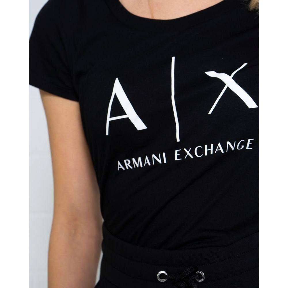 Armani Exchange Black Cotton Tops & T-Shirt Armani Exchange Tan