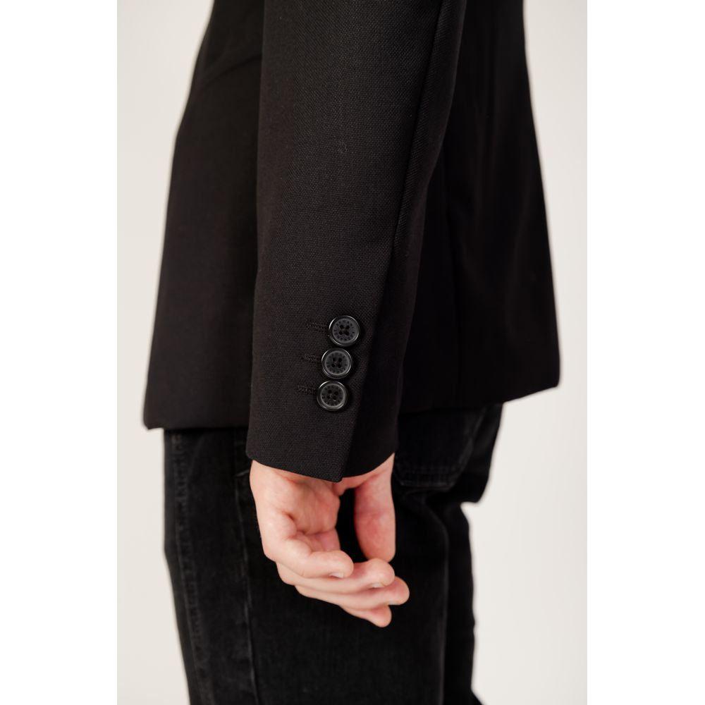 Armani Exchange Black Polyester Blazer Armani Exchange Black