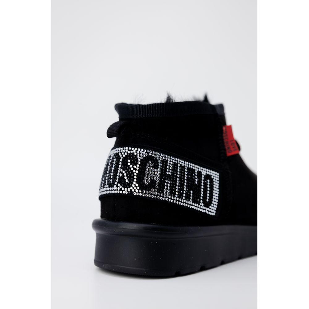 Love Moschino Black Polyester Boot Love Moschino Lavender