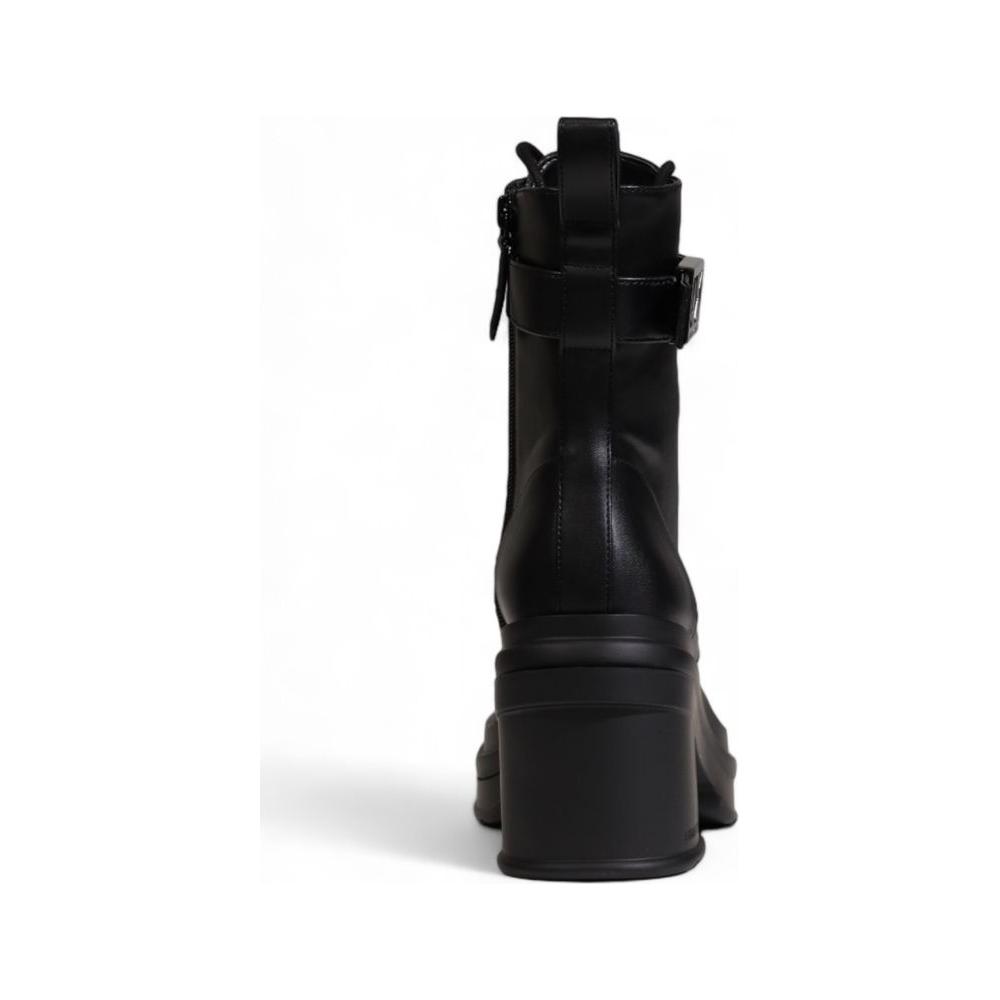 Armani Exchange Black Polyester Boot Armani Exchange Black