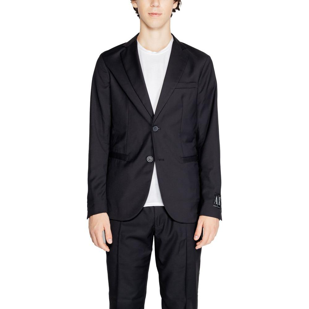 Armani Exchange Black Polyester Blazer Armani Exchange Dark Slate Gray