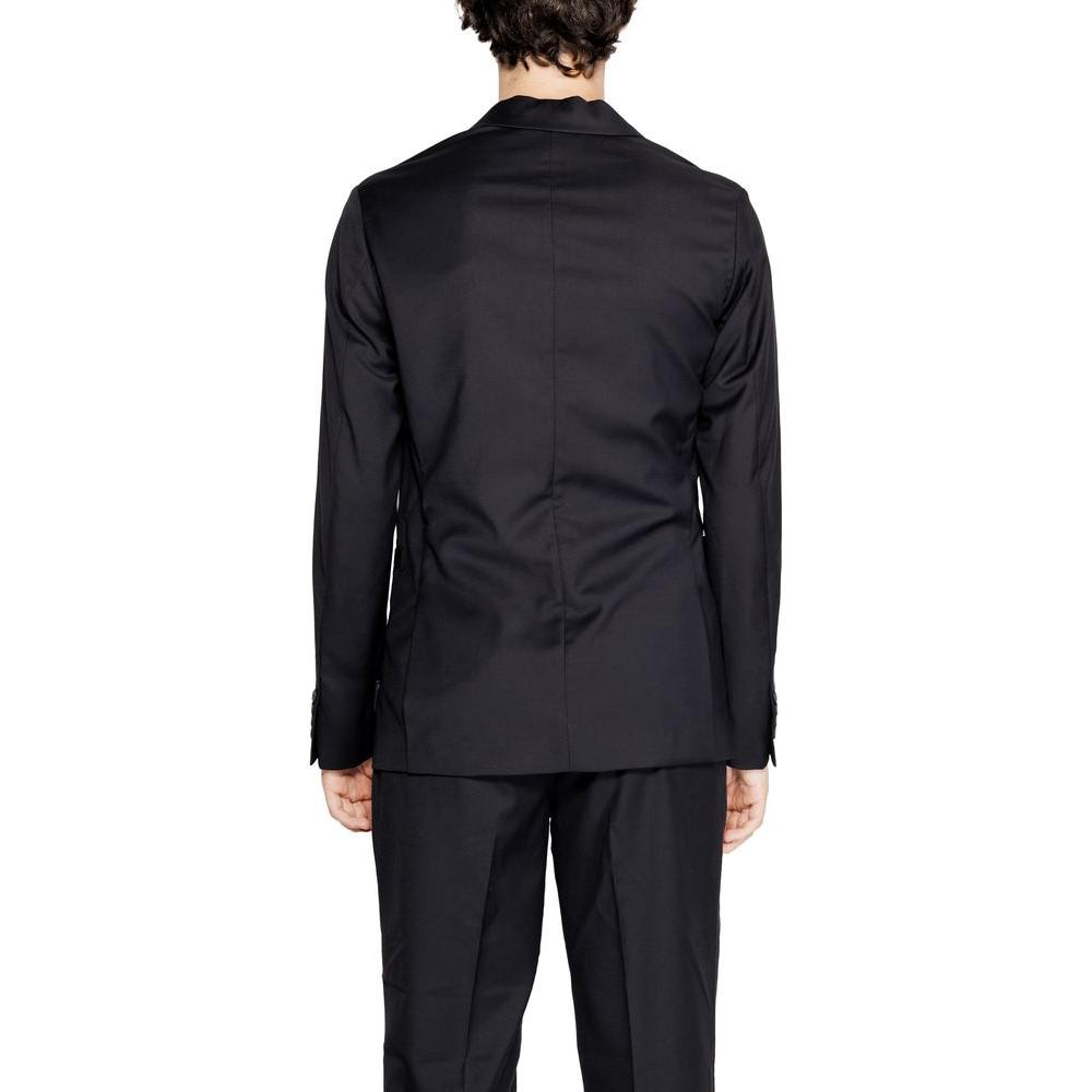 Armani Exchange Black Polyester Blazer Armani Exchange Dark Slate Gray