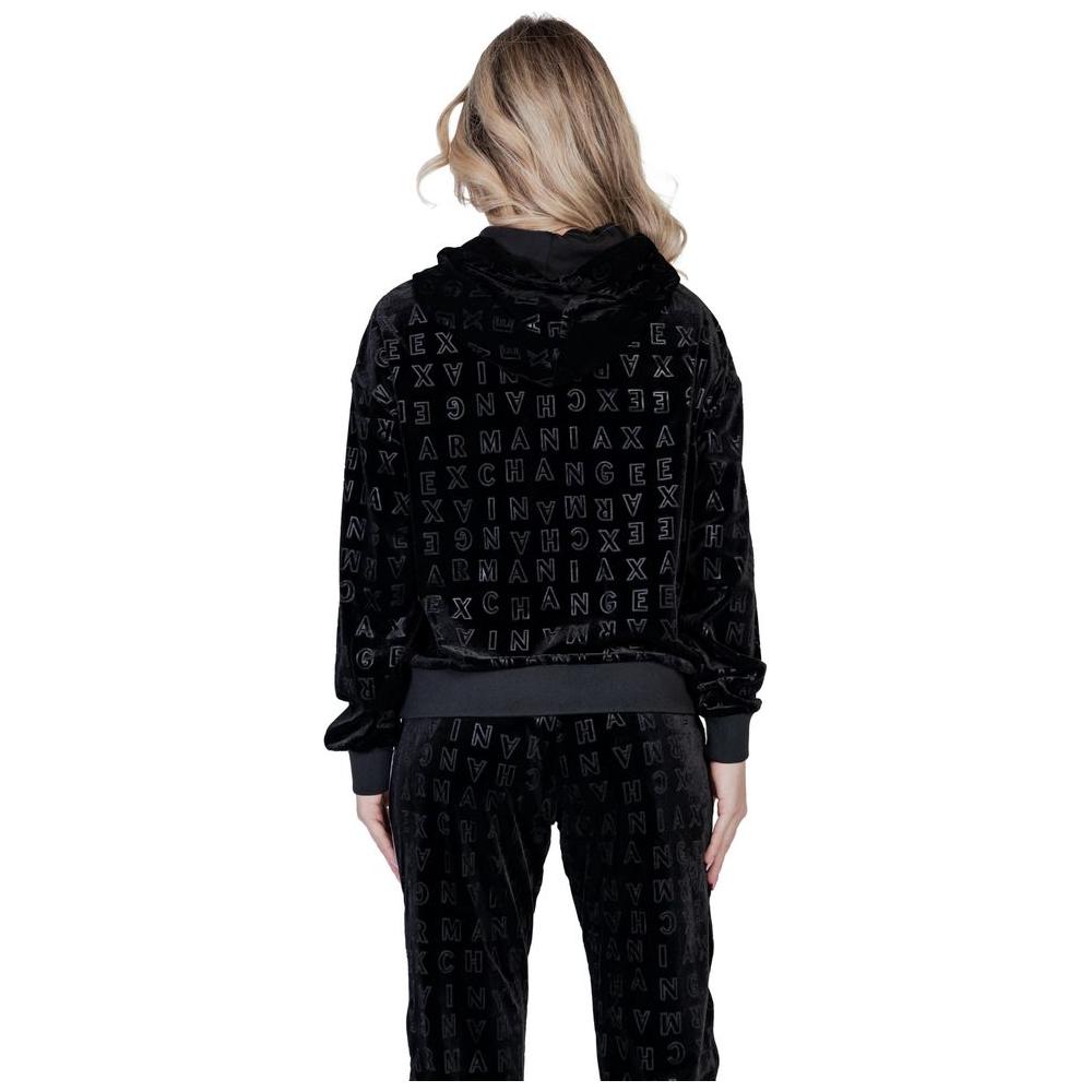Armani Exchange Black Polyester Sweater Armani Exchange Black