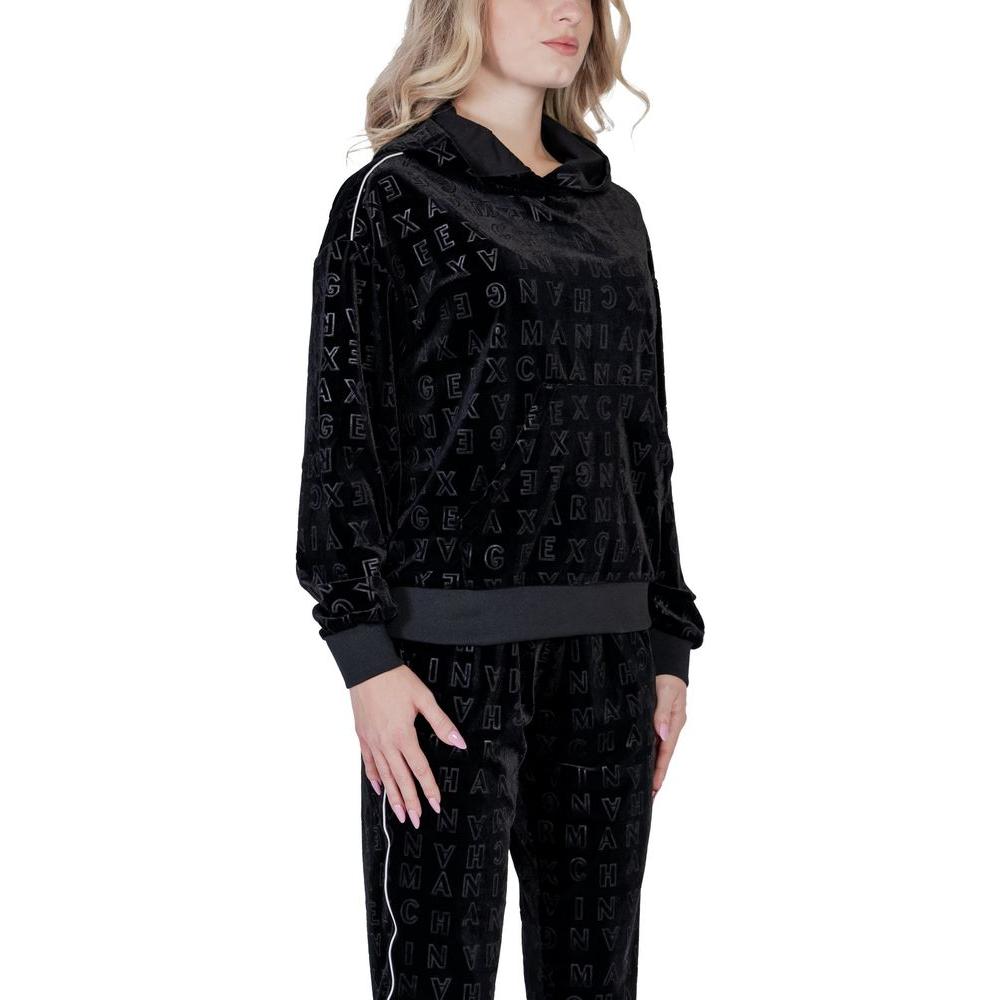Armani Exchange Black Polyester Sweater Armani Exchange Tan