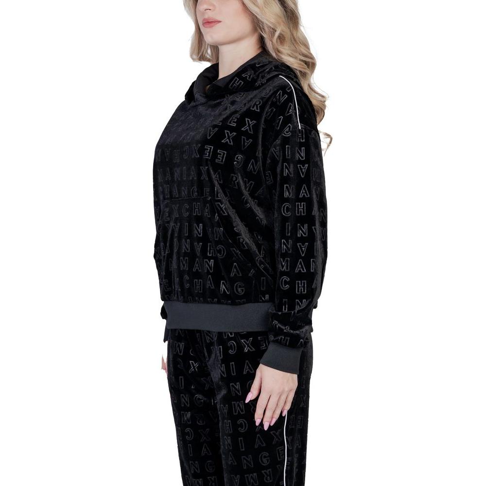 Armani Exchange Black Polyester Sweater Armani Exchange Tan