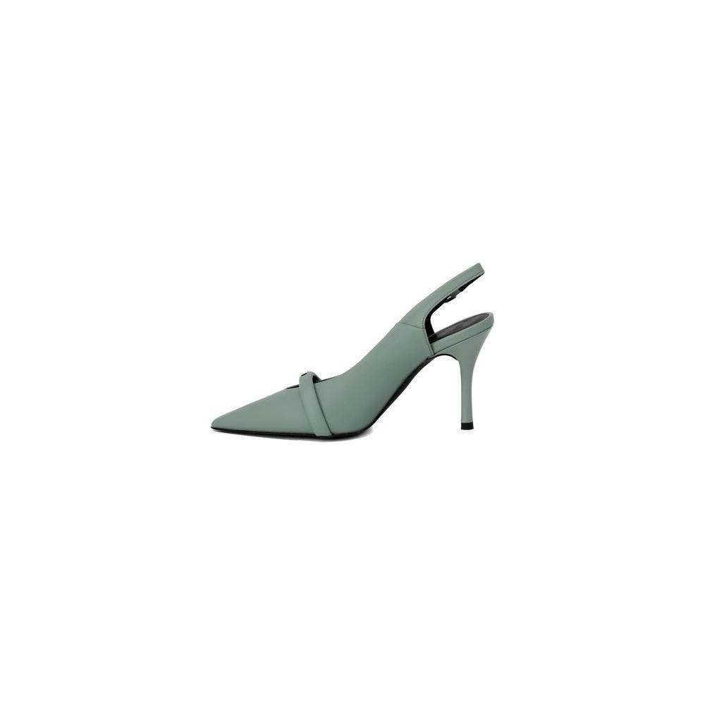Furla Green Leather Sandal Furla Slate Gray