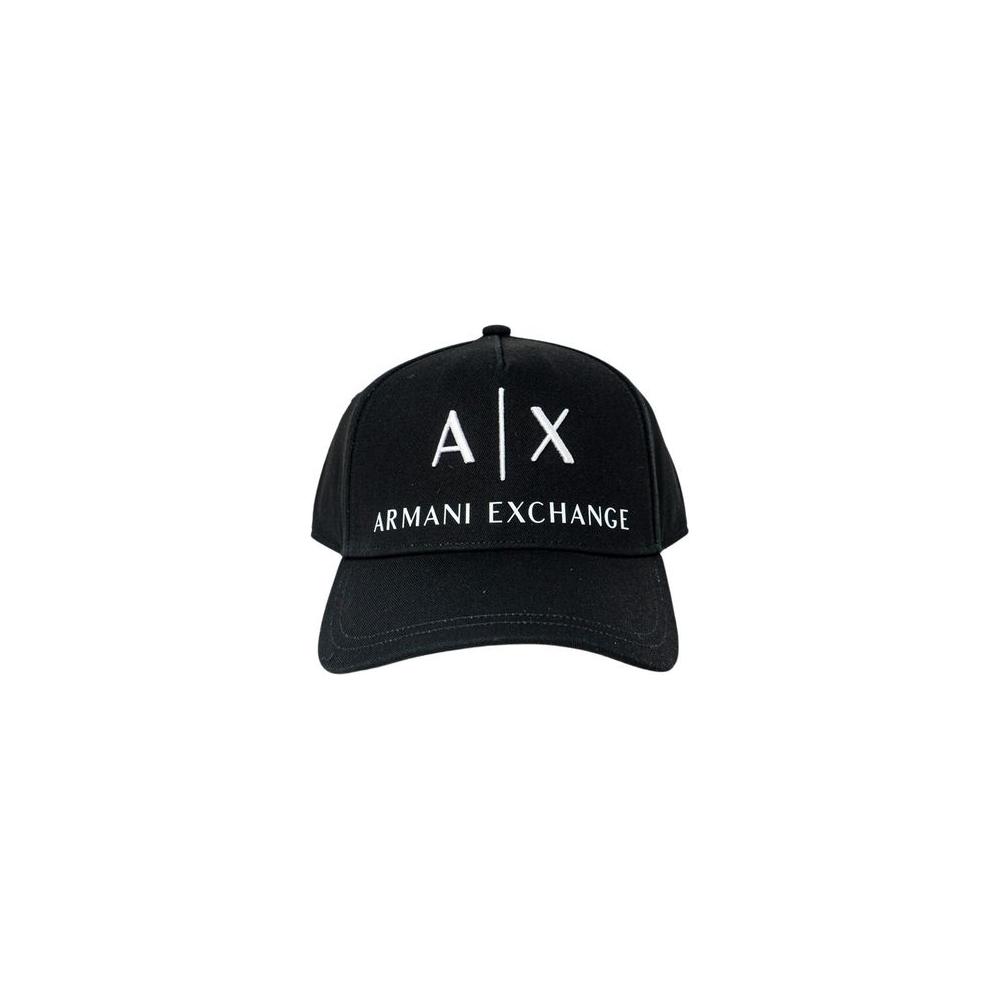 Armani Exchange Black Cotton Hats & Cap Armani Exchange Black