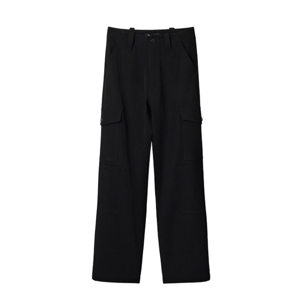 Desigual Black Polyester Cropped Pants