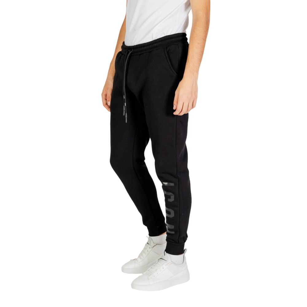 Icon Black Cotton Joggers Workout Pant