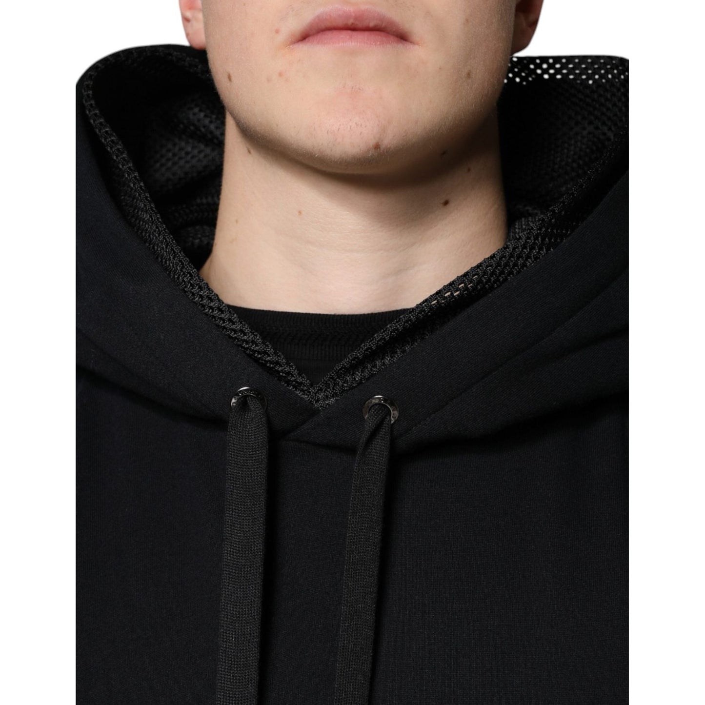Dolce & Gabbana Black Hooded Pullover Men Sweatshirt Sweater Dolce & Gabbana Tan