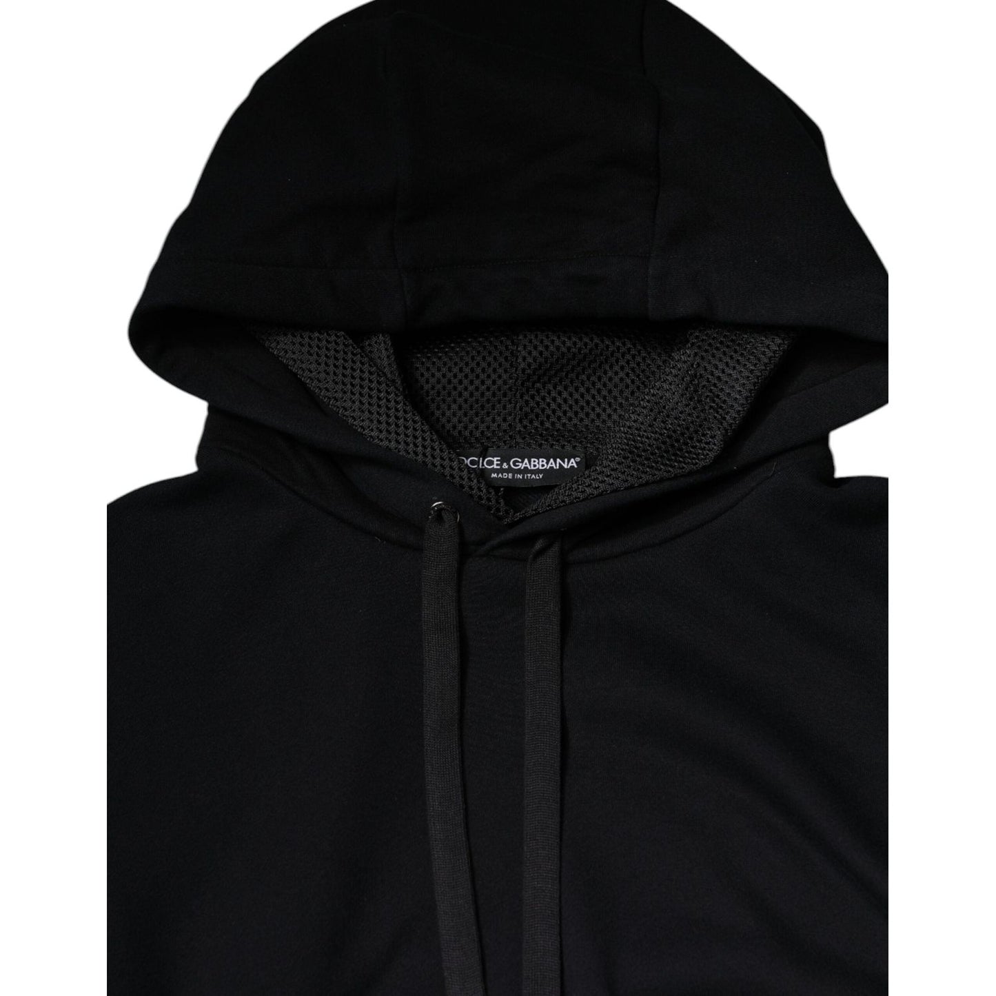 Dolce & Gabbana Black Hooded Pullover Men Sweatshirt Sweater Dolce & Gabbana Black