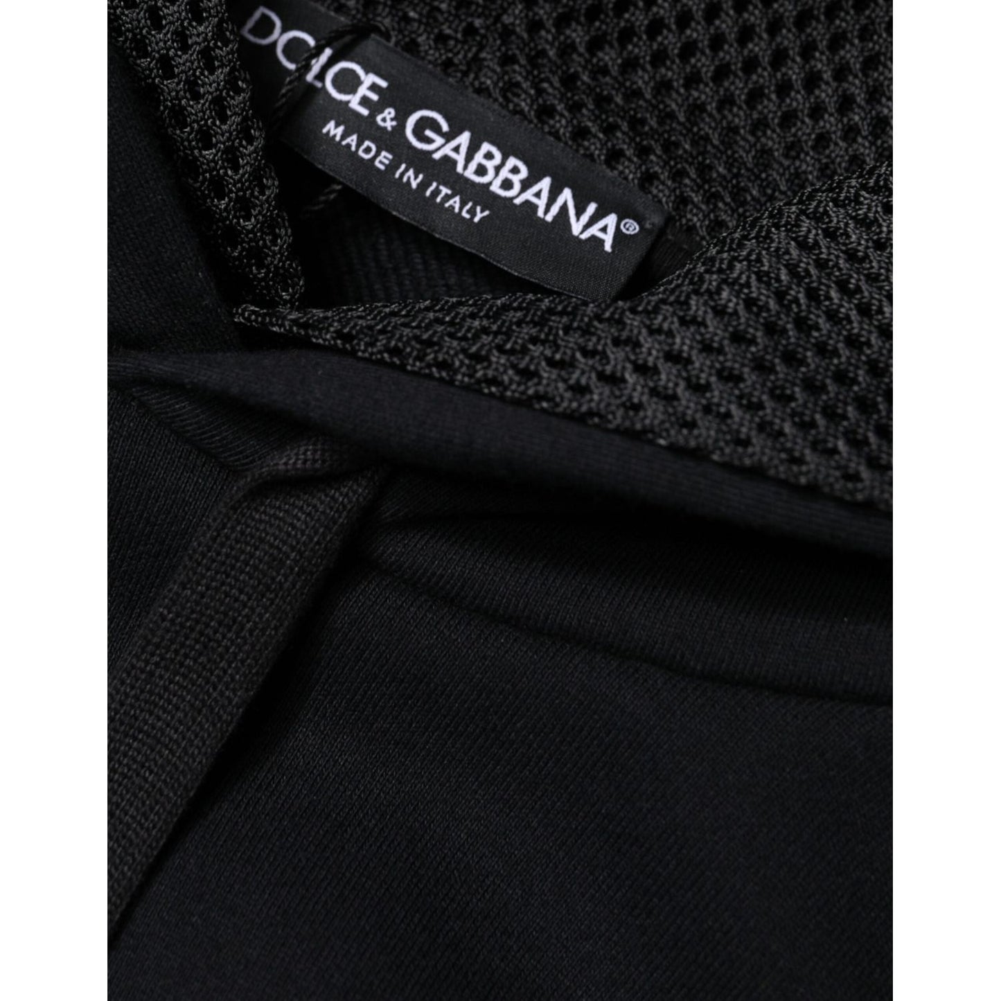Dolce & Gabbana Black Hooded Pullover Men Sweatshirt Sweater Dolce & Gabbana Black