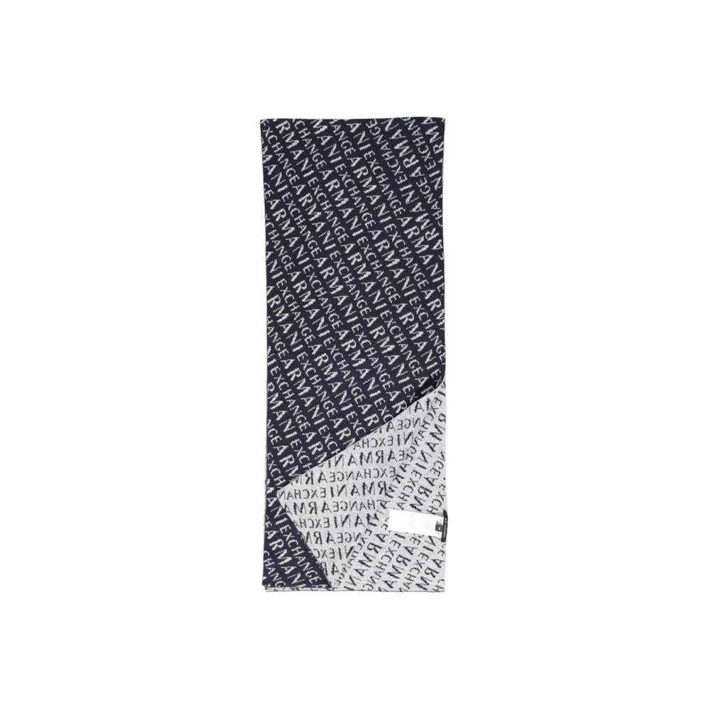 Armani Exchange Blue Polyamide Scarf Armani Exchange Light Gray