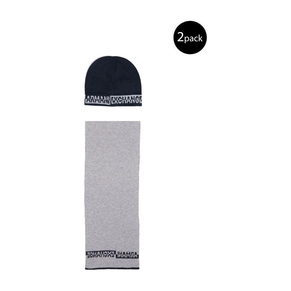 Armani Exchange Blue Polyamide Scarf Armani Exchange Gray
