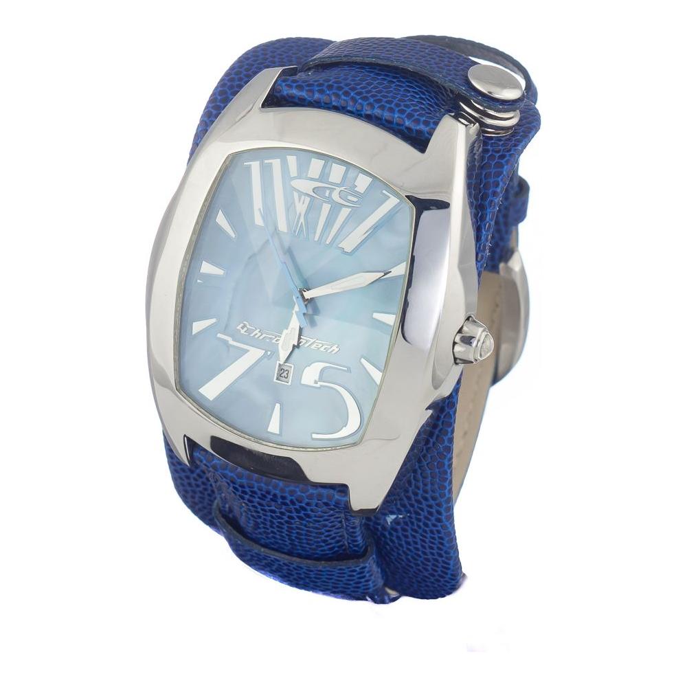 Chronotech Blue Leather Watch Chronotech Gray