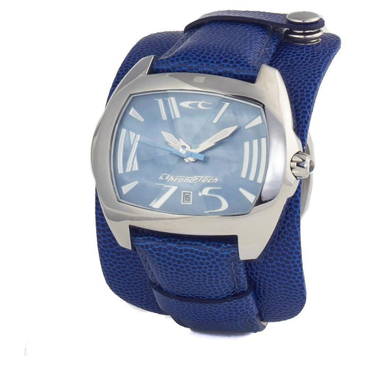 Chronotech Blue Leather Watch