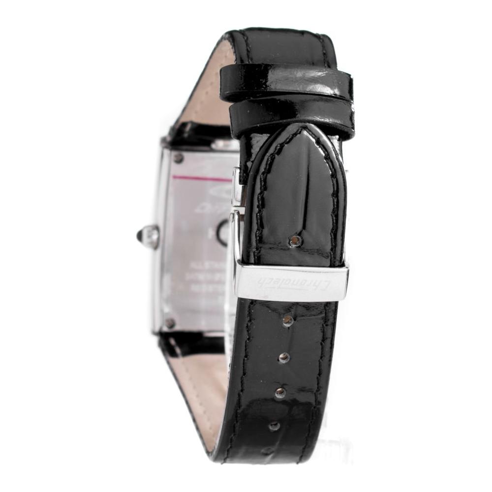 Chronotech Black Leather Watch Chronotech Gray