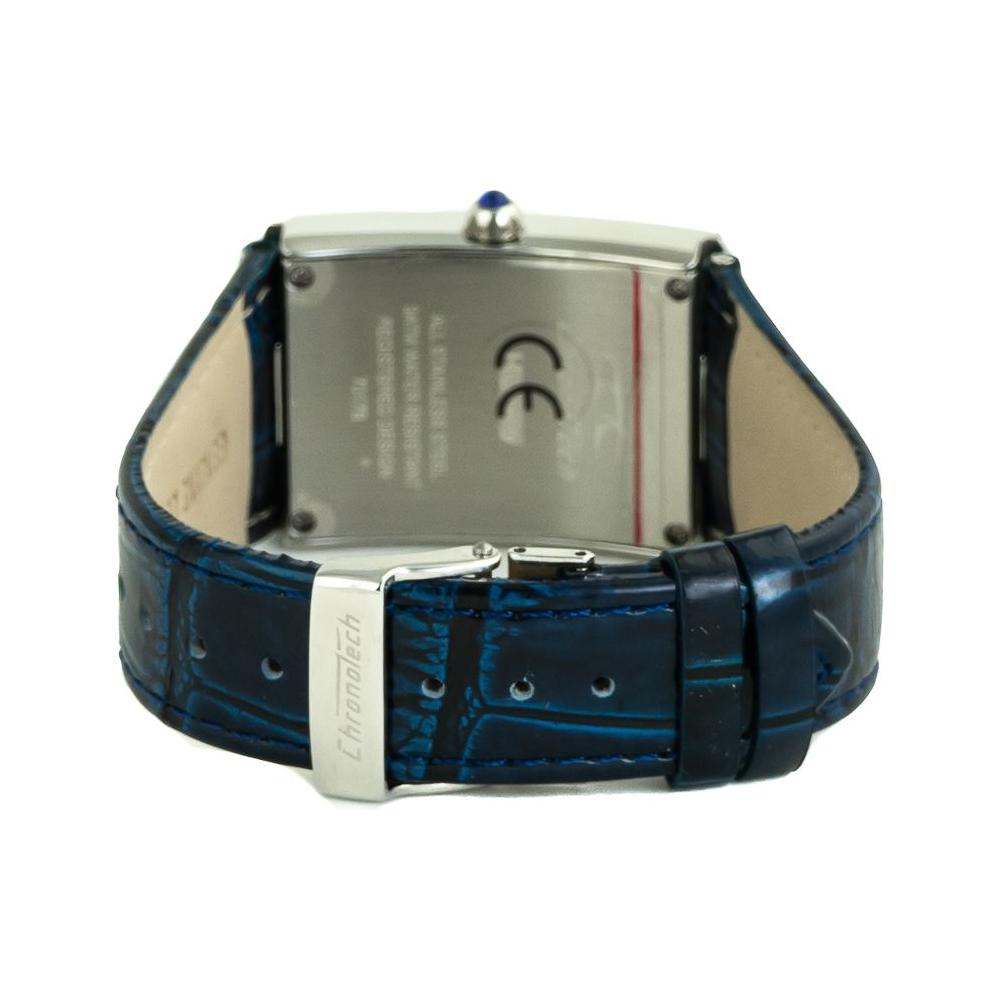 Chronotech Blue Leather Watch Chronotech Dark Slate Gray