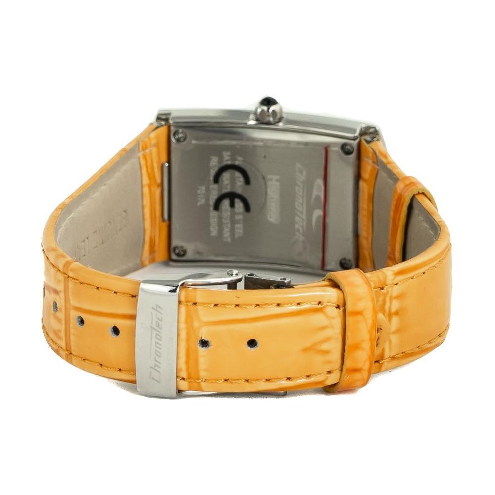 Chronotech Orange Leather Watch
