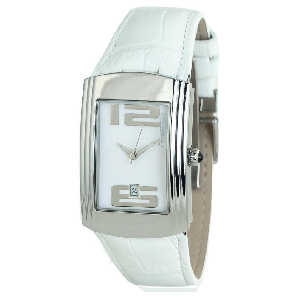 Chronotech White Leather Watch
