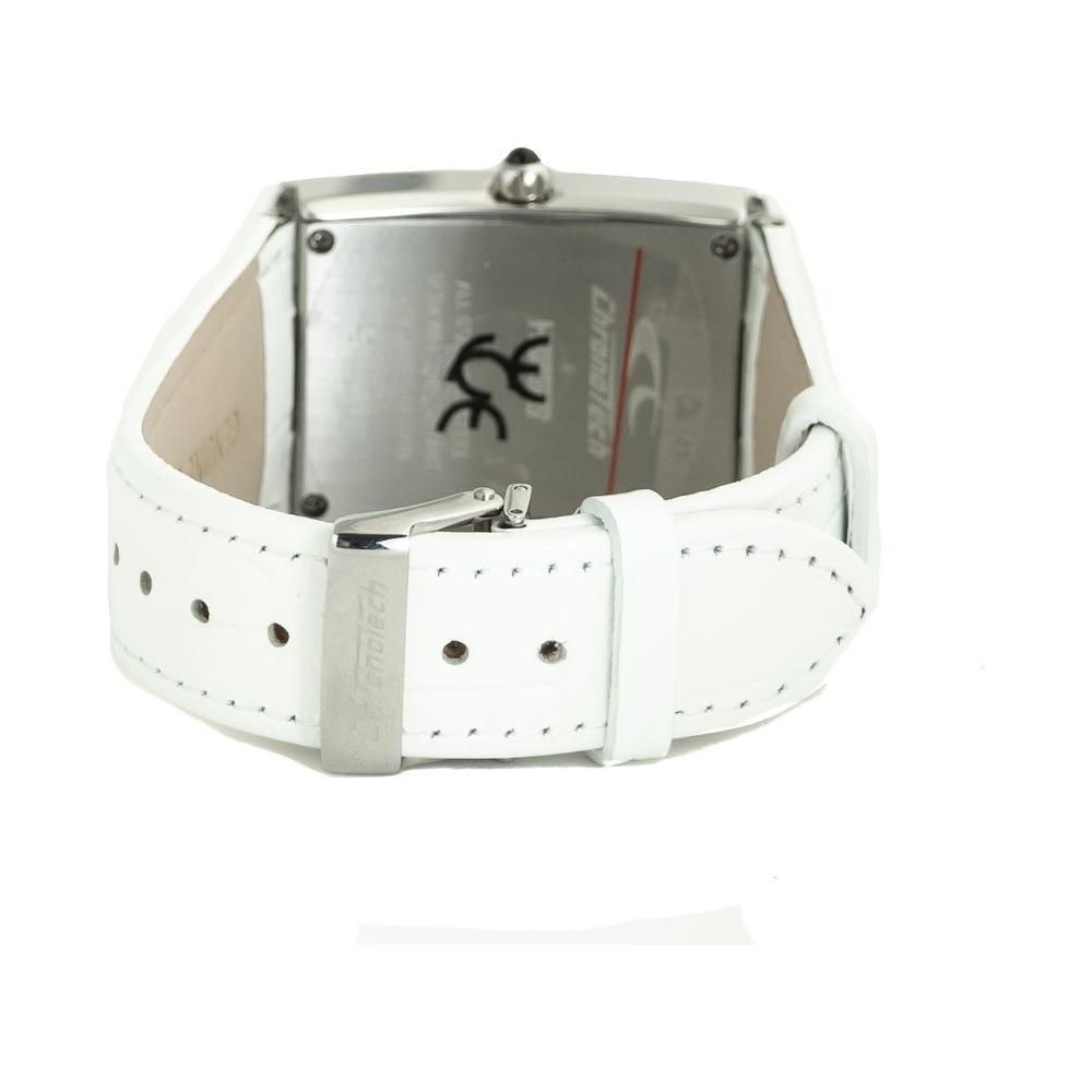 Chronotech White Leather Watch Chronotech Dim Gray