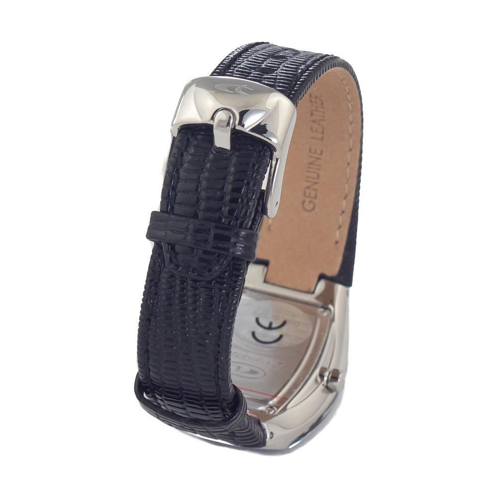 Chronotech Black Leather Dress Watch