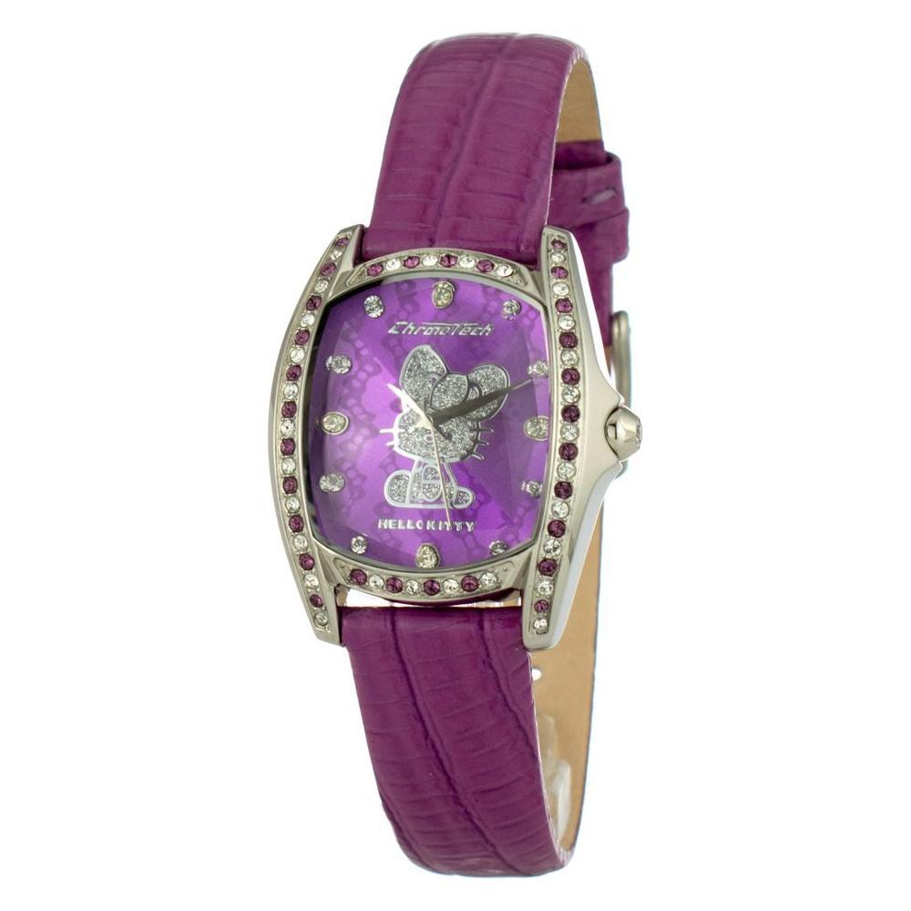 Chronotech Purple Leather Watch