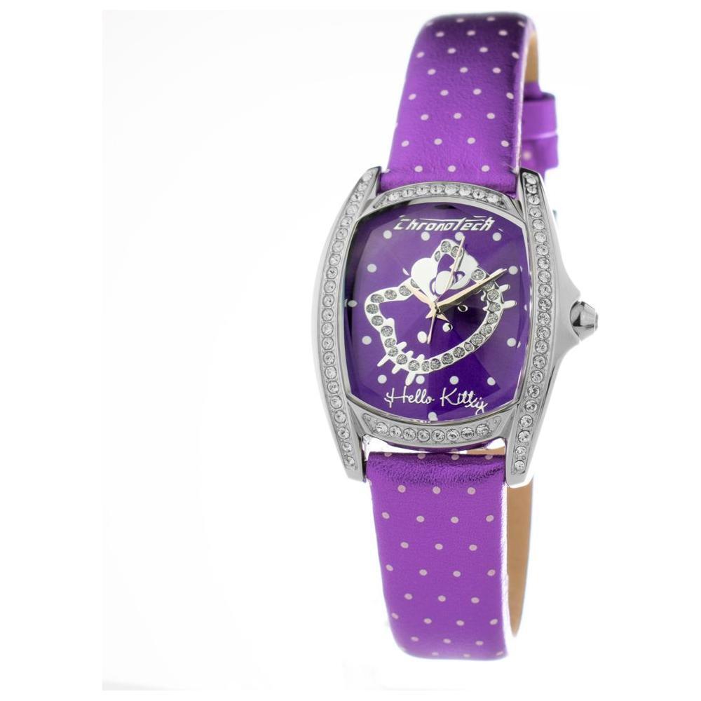 Chronotech Purple Leather Watch