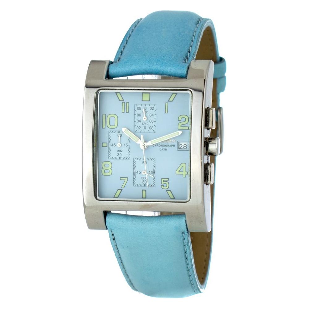 Chronotech Blue Leather Watch Chronotech Dark Gray