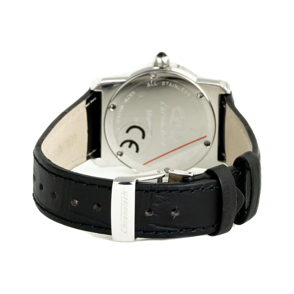 Chronotech Black Leather Watch Chronotech Black