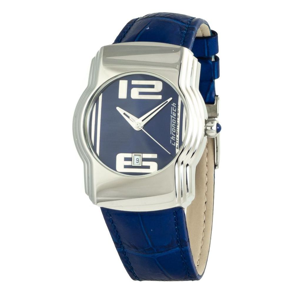 Chronotech Blue Leather Watch Chronotech Gray