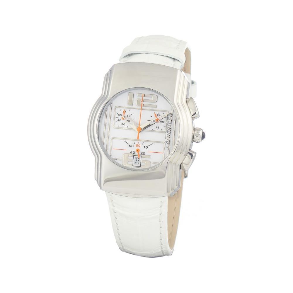 Chronotech White Leather Watch