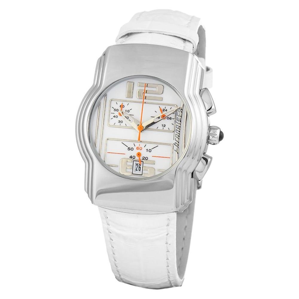 Chronotech White Leather Watch