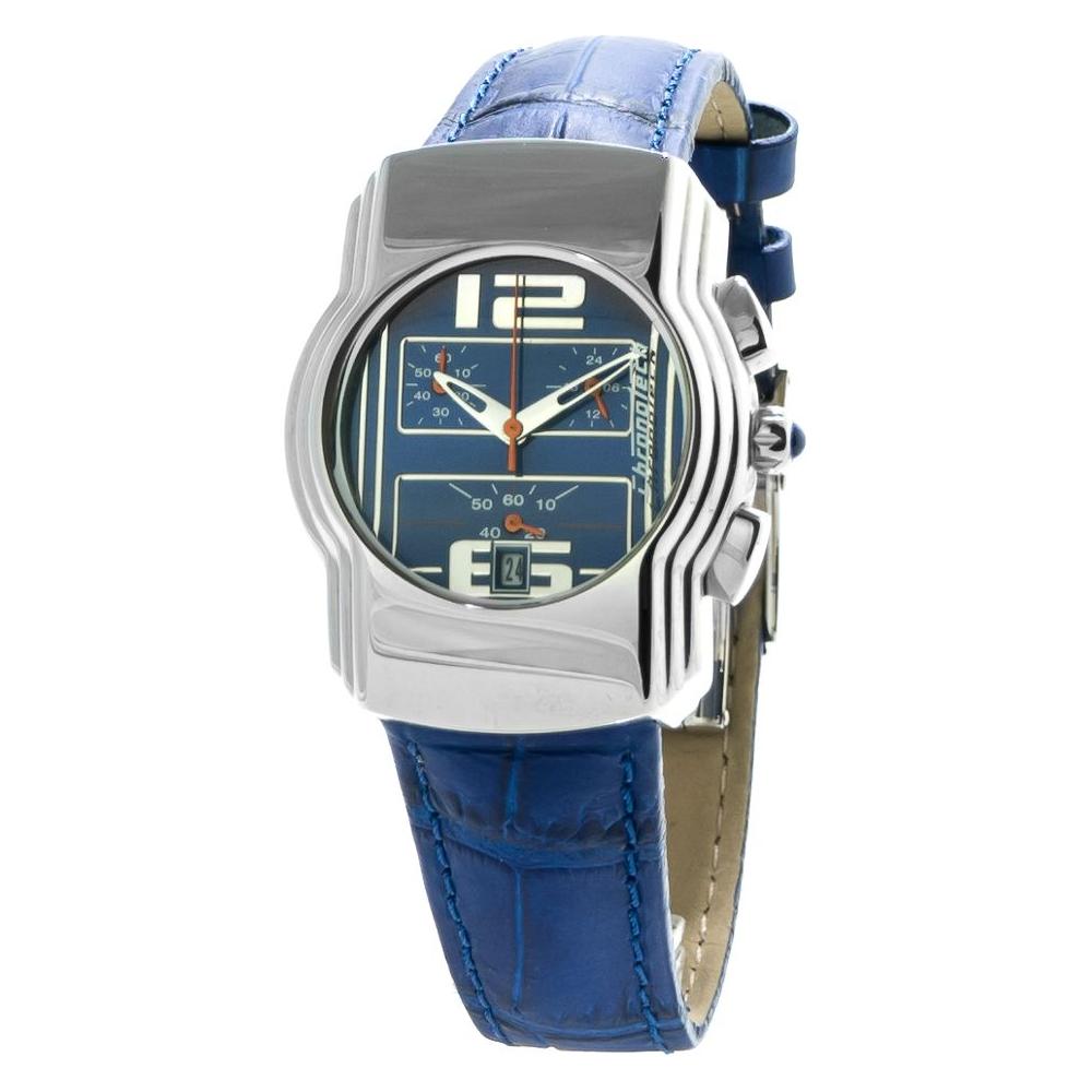 Chronotech Blue Leather Watch Chronotech Dark Slate Gray
