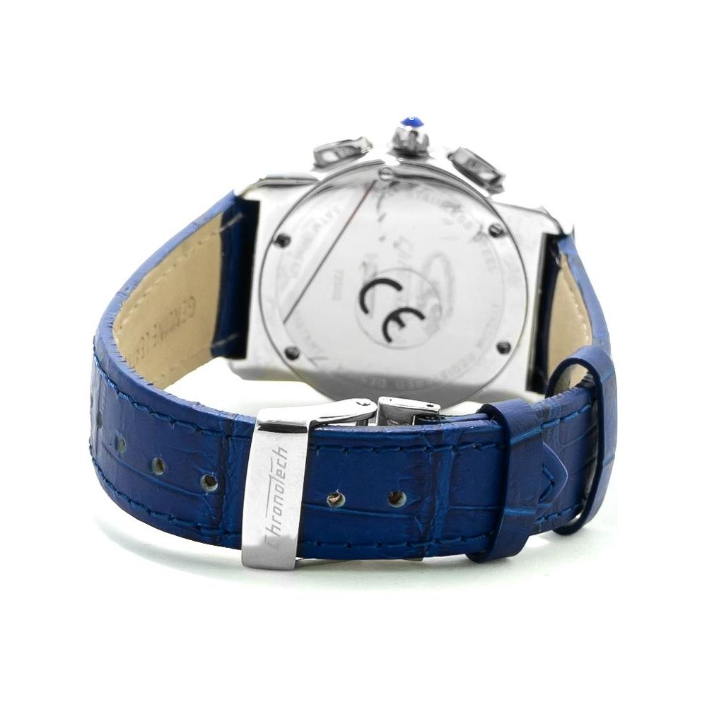 Chronotech Blue Leather Watch Chronotech Midnight Blue