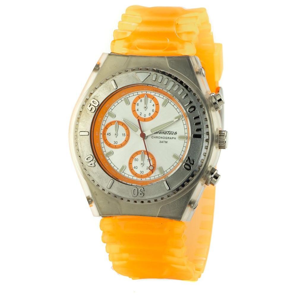 Chronotech Orange Rubber Sport Watch