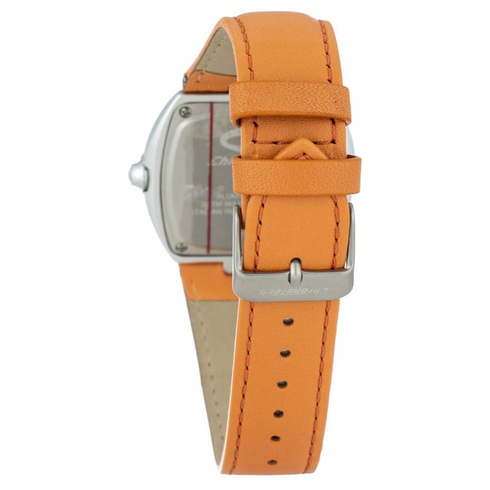 Chronotech Orange Leather Dress Watch