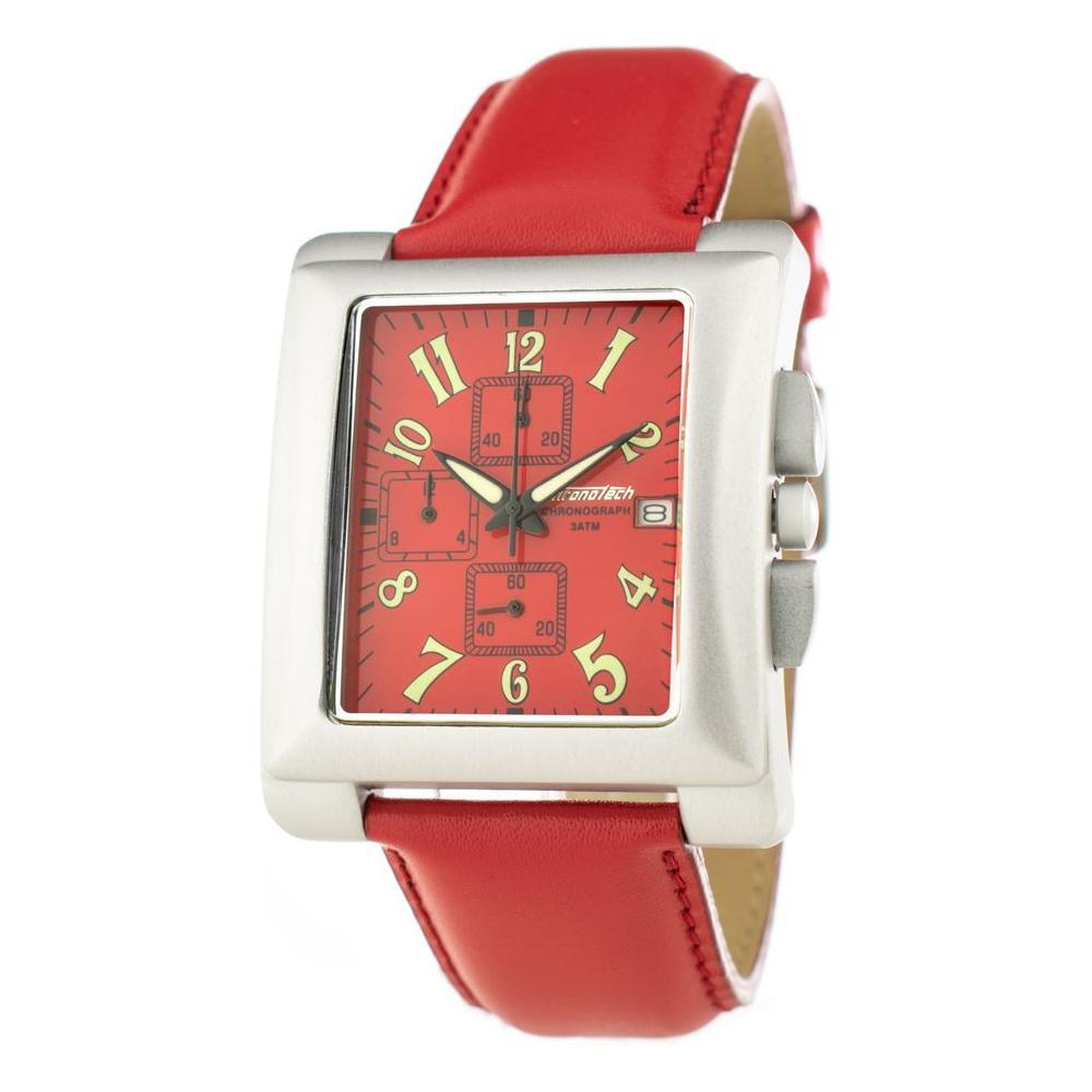 Chronotech Red Leather Watch