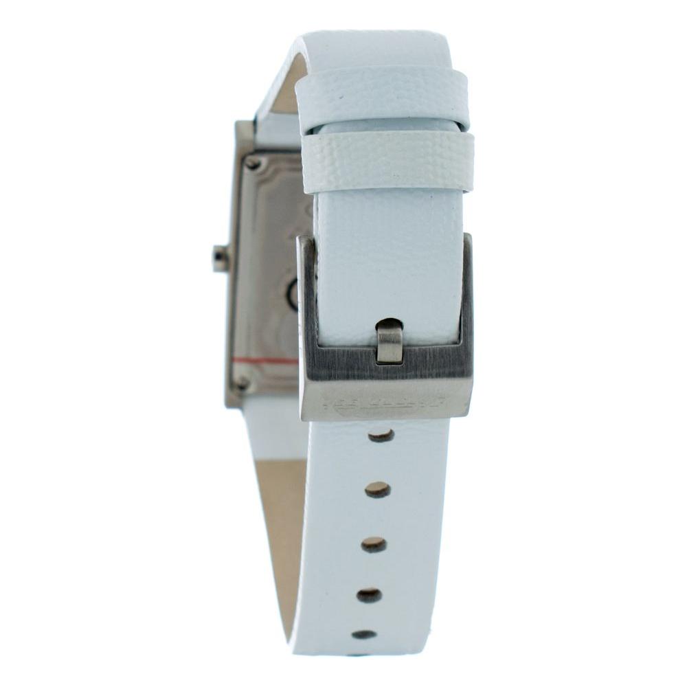 Chronotech Chronotech White Leather Watch Type of mechanism: QUARTZ.Display: ANALOGICAL.Material Of Case: STEEL.Colour Of Case: SILVER.Material Of Bracelet: LEATHER.Colour Of Bracelet: WHITE.Dial Colour:WHITE.Glass type: MINERAL.Clousure: BUCKLE.Water res
