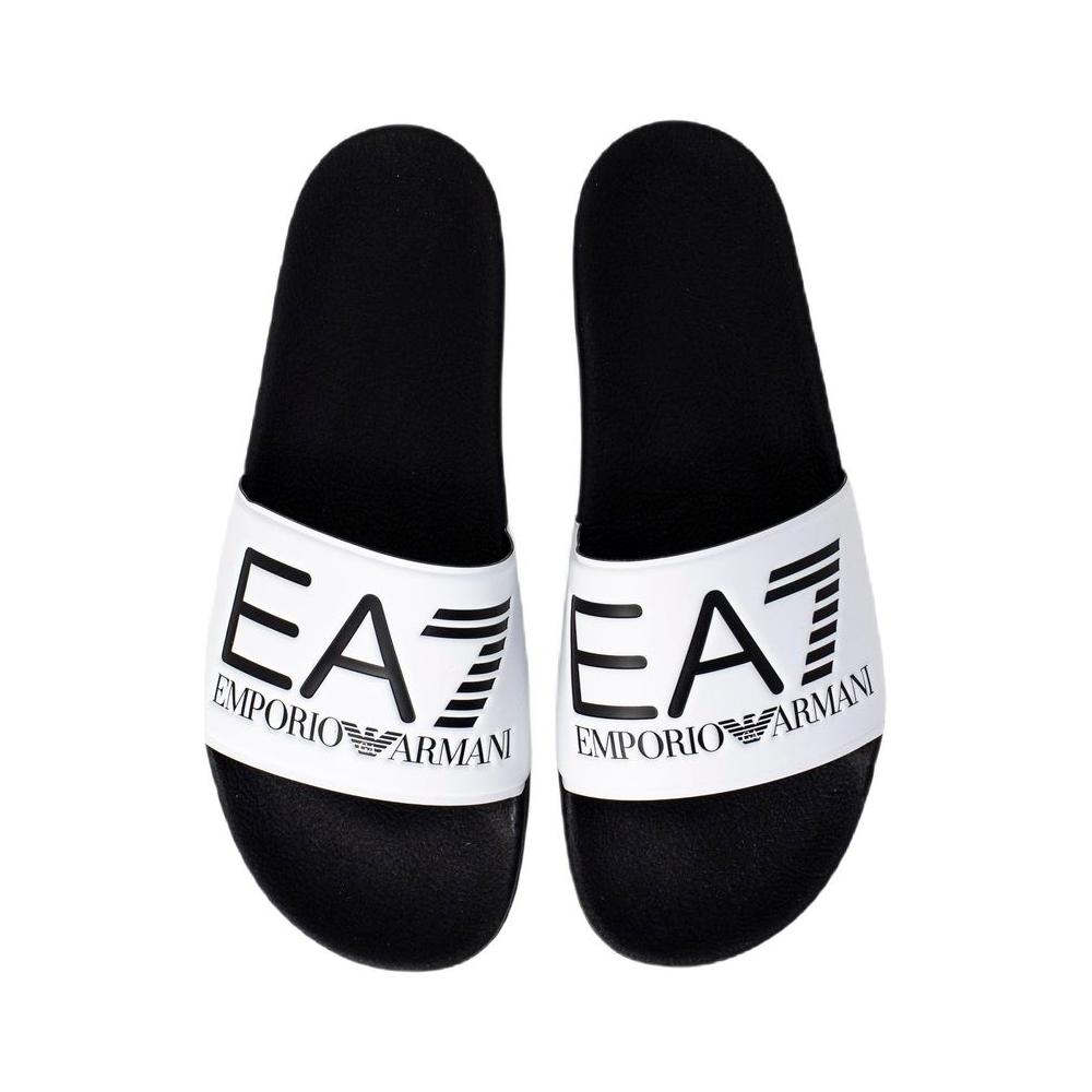 EA7 Emporio Armani Black And White Polyethylene Sandal EA7 Emporio Armani Black