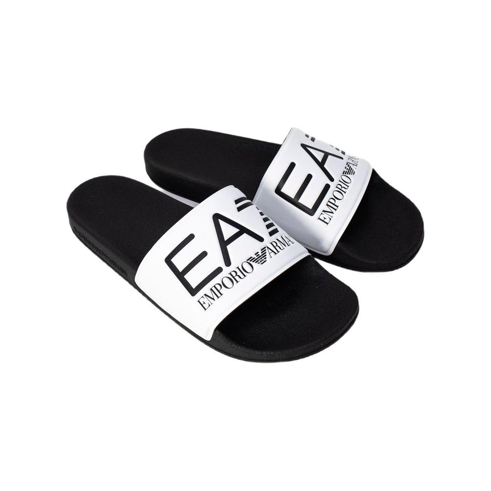 EA7 Emporio Armani Black And White Polyethylene Sandal EA7 Emporio Armani Black